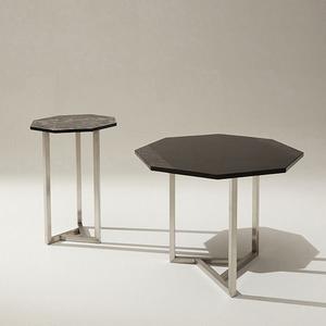 Pieds en métal argenté style meubles de salon rond moderne décoratif décor à la maison moderne Table d'appoint en métal - Product Image 5