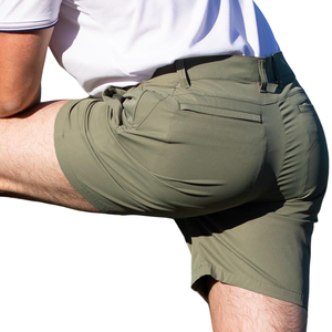 กางเกงขาสั้นผ้าแห้งเร็วสำหรับเล่นกอล์ฟของผู้ชายกางเกงขาสั้นระบายอากาศสีพื้นแฟชั่นลำลองสวมใส่ทุกวันสำหรับฤดูร้อน - Product Image 5