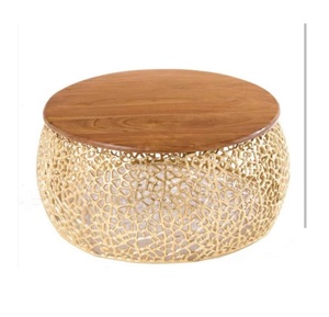 Mesa de centro de aluminio de primera categoría con diseño minimalista y metalistería única, perfecta para salas de estar contemporáneas - Product Image 2