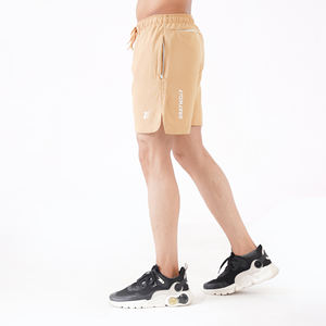 Prix de gros, tissu éponge 100% coton, couleur unie, shorts de sport pour hommes, respirant, séchage rapide, personnalisable, faible MOQ - Product Image 2