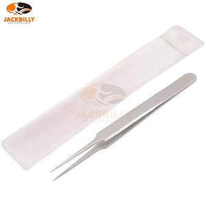 Pince à cils-Tarifs de gros, expédition rapide, personnalisé en acier inoxydable semi-courbé de meilleure qualité, gamme complète privée - Product Image 4