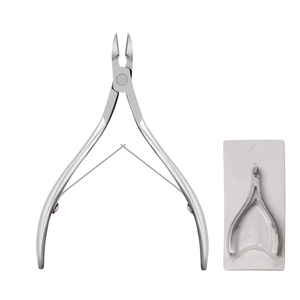 Pince à cuticules en acier inoxydable argenté réutilisable professionnelle lame incurvée pour bébé doigt nouvelle conception lavable - Product Image 2