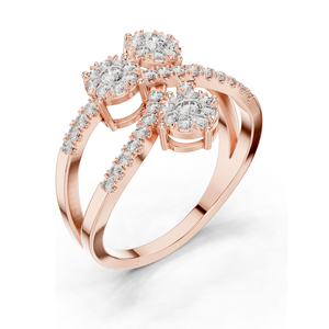 Anillo de Diamante Cultivado en Laboratorio de 0.614 CT para Mujer, Claridad VVS-VS EF, Oro de 18KT, 14KT, 10KT y Plata 925, Oro Rosa, Amarillo y Blanco - Product Image 5