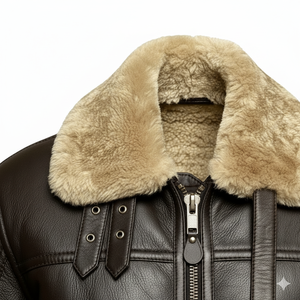 Veste Bomber en Cuir Synthétique Effet Fourrure pour Homme, Col Montant, Fermeture Éclair, Style Urbain, Logo Avant, Hiver – Grande Vente - Product Image 3