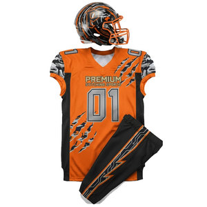 Ensemble d'uniformes de football américain personnalisés par sublimation, maillot et short pour jeunes et adultes, commande en gros pour équipe - Product Image 5