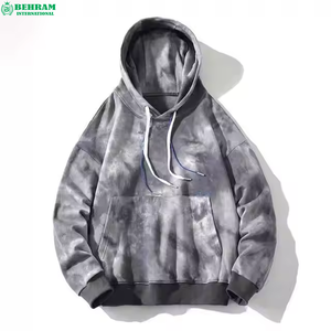 Sweat-shirts unisexes à capuche surdimensionnés en molleton de coton/éponge française avec logo personnalisé sur le devant, épaules tombantes, cordon de serrage, grammage lourd - Product Image 2