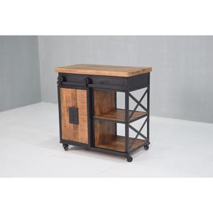 Armoire industrielle vintage en manguier avec cadre en fer solide, présentoir en métal pour la maison, le bureau, l'appartement, l'hôtel et le salon. - Product Image 5