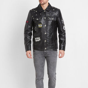 Veste en cuir imperméable pour hommes, style unique avec col montant, tissu original, meilleure qualité pour la mode hivernale - Product Image 4