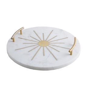 Plateau rond étoile fabriqué en inde vente en gros quantité en vrac utilisation de haute qualité maison hôtel Restaurant Bar ustensiles de cuisine décoration de table - Product Image 1