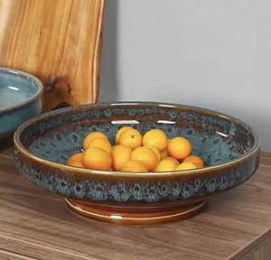 Tazón Grande de Cerámica de Porcelana de Lujo Hecho a Mano en India, Diseño Bonito, Apto para Lavavajillas, Ecológico, para Uso en Hoteles, Restaurantes y Fiestas - Product Image 1