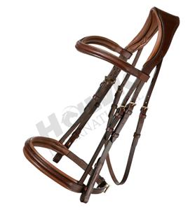 Brida De Filete de cuero de caballo de primera calidad de tendencia superior Brida marrón anatómica con acolchado a precio - Product Image 5