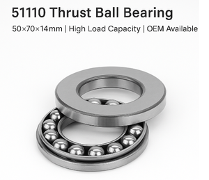 Cuscinetto a sfera assiale piatto a fila singola ad alta precisione 51110 cuscinetti a sfere di spinta per macchinari 50*70*14 fornitore diretto - Product Image 2