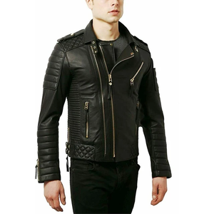 Dernière conception OEM veste en cuir de course à manches longues pour motocyclette vestes en cuir pour hommes High Street - Product Image 1