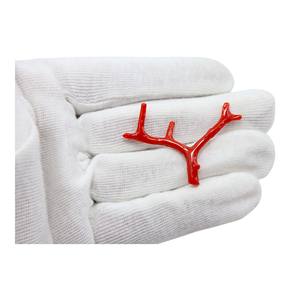 Bâton de corail rouge naturel italien lisse et poli en vrac quantité de perles blanches pour collier utiliser des pierres précieuses en vrac - Product Image 3