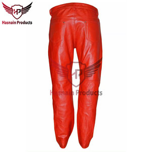 Leggings en cuir véritable taille haute pour femmes luxueuses pantalons décontractés avec toile élégante Sexy pantalon en cuir taille haute élégant - Product Image 5