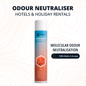 Neutralizador de Olores para Hoteles en Aerosol – Hospitality Spaces Plus: Olores de Sudor, Tabaco y Pipas – Producto Terminado - Product Image 1
