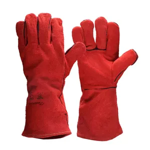 Guantes de trabajo de cuero resistentes y duraderos Protección anticorte y antiimpacto para la construcción Agricultura y el trabajo al aire libre - Product Image 2