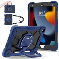 Funda Protectora de Silicona Resistente para Tablet PC, a Prueba de Golpes, con Correa de Mano y Soporte para iPad 10.2 9.ª 8.ª 7.ª Generación