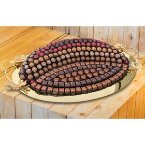 ถาดสแตนเลสพร้อมที่จับสีทองถาดเสิร์ฟขนมหวานขนมหวานดีไซน์ทันสมัย - Product Image 5