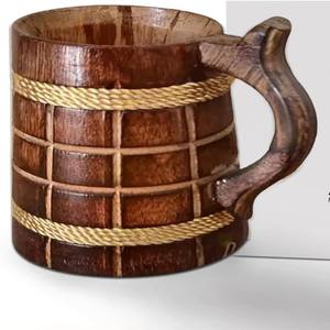 Handmade Eco-Friendly Burnt Wood Beer <b>Mugs</b> Men's Engraved <b>Camping</b> Travel Outdoor <b>Mug</b> - Product Image 6