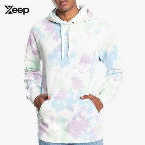 Sweat-shirts à capuche tie-dye en coton 100% de qualité supérieure, tissu doux, vêtements décontractés pour l'extérieur, mode - Product Image 1