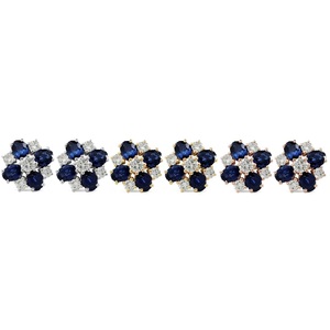 Fournisseur de Hong Kong, design fabuleux, meilleure qualité, boucles d'oreilles en or blanc massif 18 carats avec saphir, fleurs luxueuses, pour mariage, anniversaire - Product Image 4