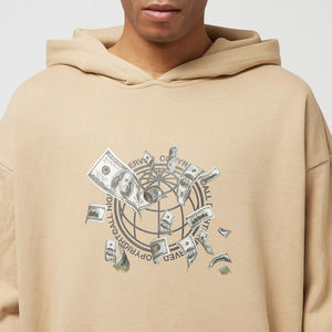 Sudadera con capucha para hombre al por mayor 100% poliéster 2025 estampado de manga larga básico, sudaderas con capucha para hombre de gran tamaño con estampado de mezcla de algodón - Product Image 5