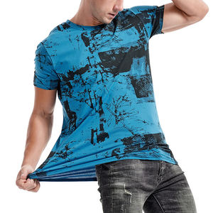 T-shirt décontracté à col rond boutonné pour homme, nouvelle conception, qualité supérieure, couleur unie, personnalisable, prix abordable, vintage, manches courtes, séchage rapide - Product Image 3