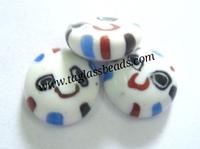 Perles Millefiori style Murano 6mm 8mm, colorées, de qualité supérieure, artisanales, forme ovale, en verre soufflé, pour la fabrication de bijoux, assorties