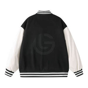 Vente en gros de veste universitaire à col montant avec logo personnalisé pour hommes de grande taille pour l'extérieur vente avec les mêmes manches en matériaux pour l'extérieur - Product Image 2