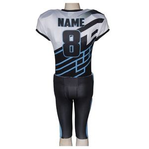 Maillots de football américain à manches courtes en polyester 100% avec impression numérique par sublimation personnalisée, anti-UV, avec nom d'équipe personnalisé pour adultes - Product Image 6