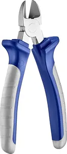 Pince coupante diagonale professionnelle en acier au carbone de 6 pouces avec poignées en TPR/PP, placage chromé, mâchoires lisses, qualité industrielle - Product Image 2