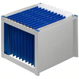 Hanging <b>File</b> Box for Rack Helit DIN A4 40 Slots Light Grey/Blue Polystyrene - Product Image 3