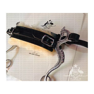 Hackamore AK Dragon para Caballo, Acabado Cromado, con Correas de Cuero Auténtico, Alta Calidad - Product Image 6