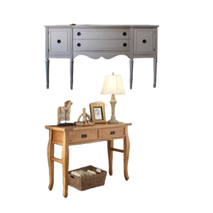 Armoire de luxe en bois de style antique européen avec deux rangements et trois tiroirs pour le salon en usine directe - Product Image 3