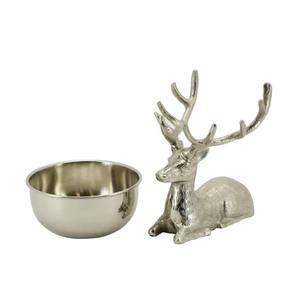 Elegante estatua de ciervo de aluminio con cuenco extraíble, cuenco perfecto para servir frutos secos y aperitivos para mesa de comedor, Decoración de cocina, venta al por mayor - Product Image 2