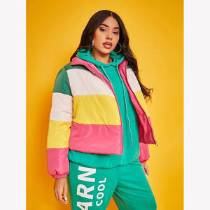 แจ็กเก็ตขนเป็ดให้ความอบอุ่นในฤดูหนาวของผู้หญิงที่มีแขนยาวซิปเต็มรูปแบบระบายอากาศได้ดีย้อมสีล้วนแบบทอ - Product Image 1