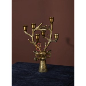 Haute Qualité De Luxe Or Table Décoration Bougie Pot À La Main En Laiton De Mariage Candélabres Centres De Table Unique 6 Bras Chandelier - Product Image 2