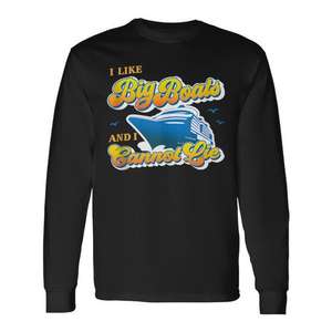 T-shirt à manches longues Cruise Tank Top I Like Big Boats and I Cannot Lie - Idée cadeau promotionnelle - Product Image 1