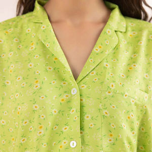 Conjunto de Dos Piezas para Mujer, Casual, Elegante, Nuevo, Ligero, Cintura Elástica, Camisa y Pantalones de Pijama, Ropa de Dormir, la Mejor Calidad - Product Image 3