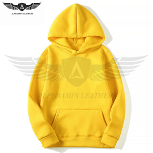 Color sólido amarillo Buen proveedor Calidad Highland Haga que sus propios hombres usen chándal antibacteriano para adultos con corte automatizado - Product Image 2