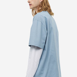 Camiseta de hombre de gran tamaño de algodón 100% pesado 280gsm-320gsm rápido personalizado, Camiseta de punto de poliéster/material de algodón - Product Image 4