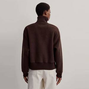 Jersey de lana con media cremallera para mujer, chaqueta acogedora cálida y elegante, perfecta para uso diario y al aire libre - Product Image 4