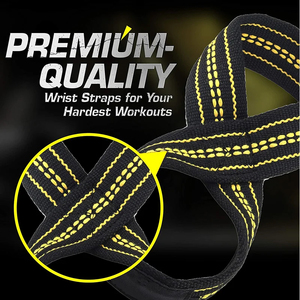 สายรัดข้อมือกันลื่นสำหรับยกน้ำหนักผ้าฝ้ายรูปที่8สำหรับยกน้ำหนักออกแบบโลโก้ได้ตามต้องการสำหรับฝึกยิม - Product Image 6
