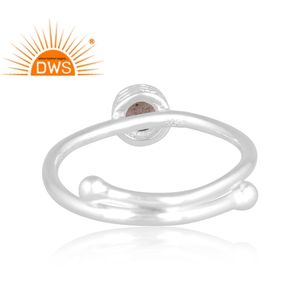 Dernières tendances Bague empilable en argent sterling fin avec pierres précieuses en labradorite naturelle Fabricant de bijoux personnalisé - Product Image 4