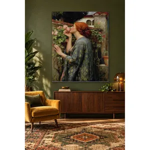Impression sur toile « Femme de Waterhouse sentant une rose » - Product Image 2
