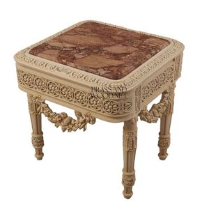 Ensemble de table basse en bois sculpté à la main de luxe - Product Image 5