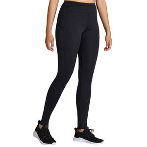 Collants de sport taille haute personnalisés pour femmes Leggings d'entraînement extensibles Technique de strass Style cousu décontracté solide pour Gym Yoga - Product Image 1