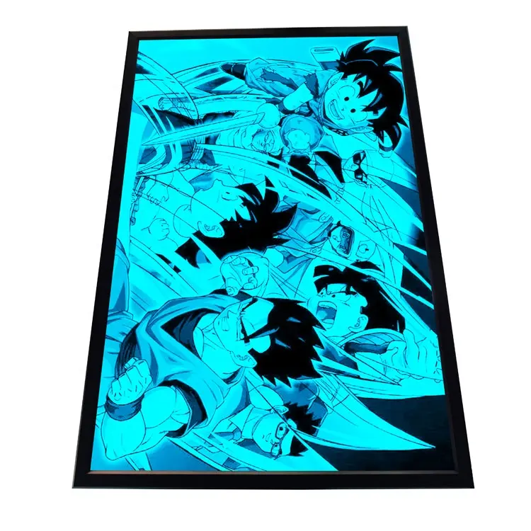 16x24 ''Plexi Glass Wall Art Led Poster Frame Light Box avec RGB Addressable Led Lighting