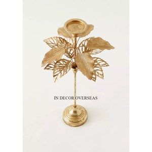 Lot de 3 bougeoirs de table en métal de haute qualité, de qualité exclusive, en plaqué or, pour centre de table, prix impressionnant - Product Image 5